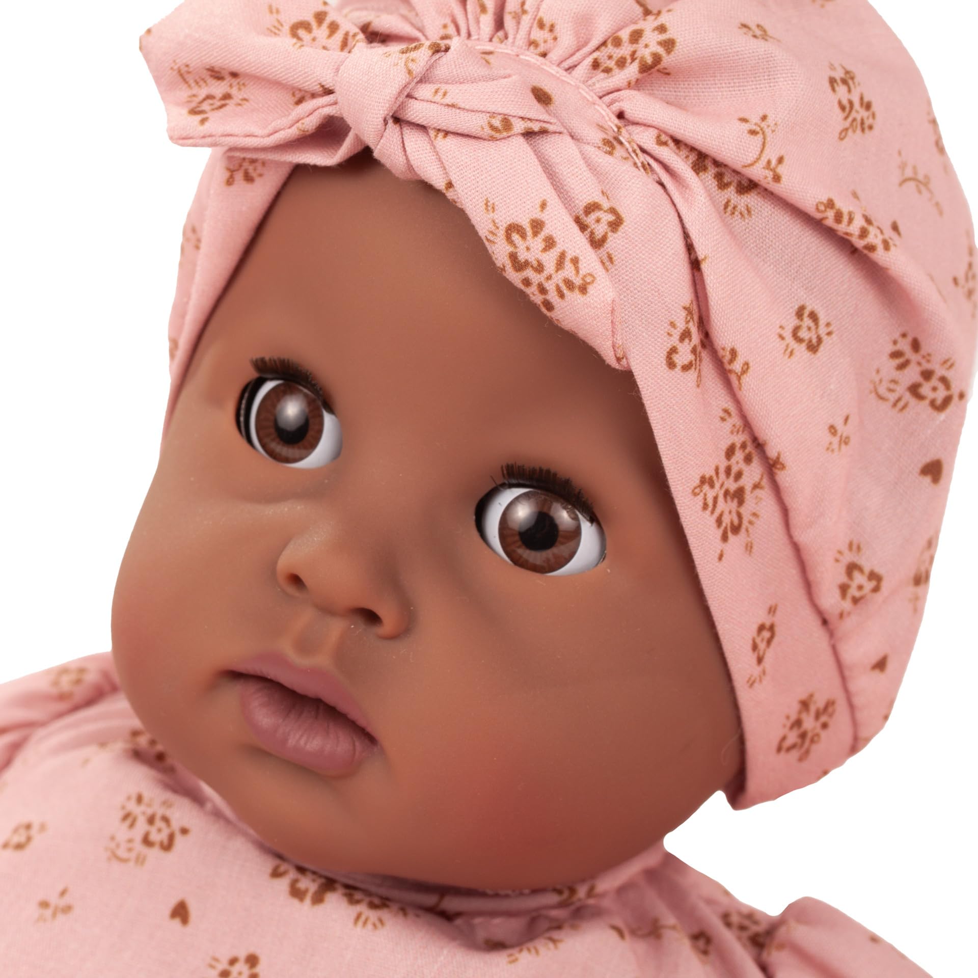 Götz 2616875 Cosy Aquini Millefleur Puppe 33 cm Badepuppe 8-TLG | für Kinder ab 3 Jahren, Babypuppe, ohne Haare, Weichkörper, braune Schlafaugen, Schnuller und Badetuch