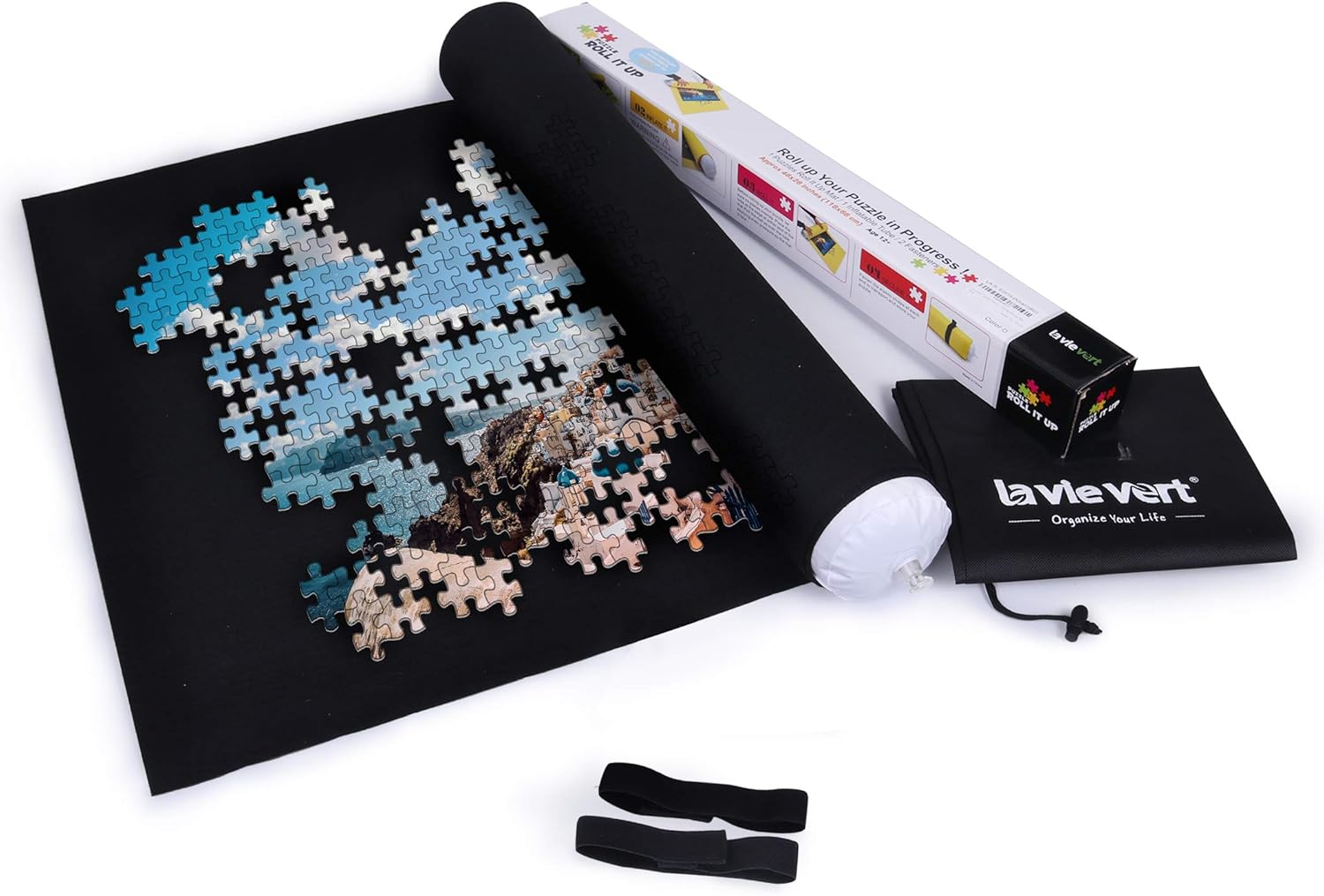 Lavievert Jigsaw Puzzle Roll Mat Puzzle Storage Mat Felt Mat, Long Box