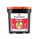 ReadyWise Emergency Food Supply - 104 Servings Freeze Dried Fruit and Vegetables Bucket, Protein Meals, Camping Essentials for Survival Food, Disaster Prepping Supplies, up to 25 Year Shelf Life