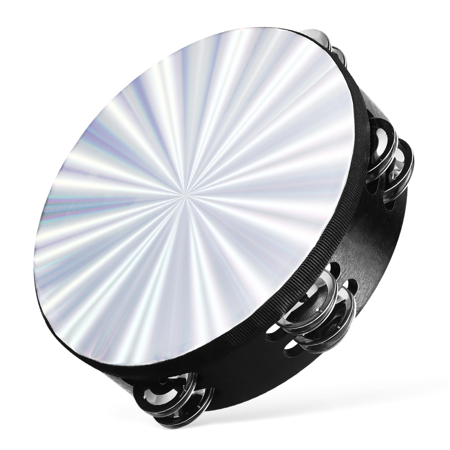 VICASKY Handheld Tambourine Double Rows Boys and Girls Adults Tambourine for Music Practice Stage Performances Made of Wood Stainless Steel