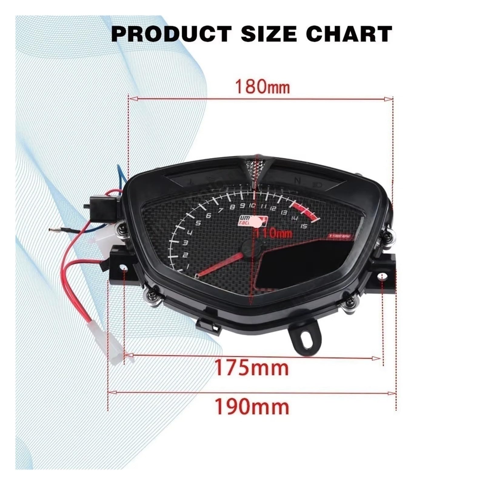 Tacómetro Digital para Motocicleta, Odómetro Y Velocímetro para Ya&maha 135 LC V1/Jupiter MX Sniper, Medidor UMA medidor
