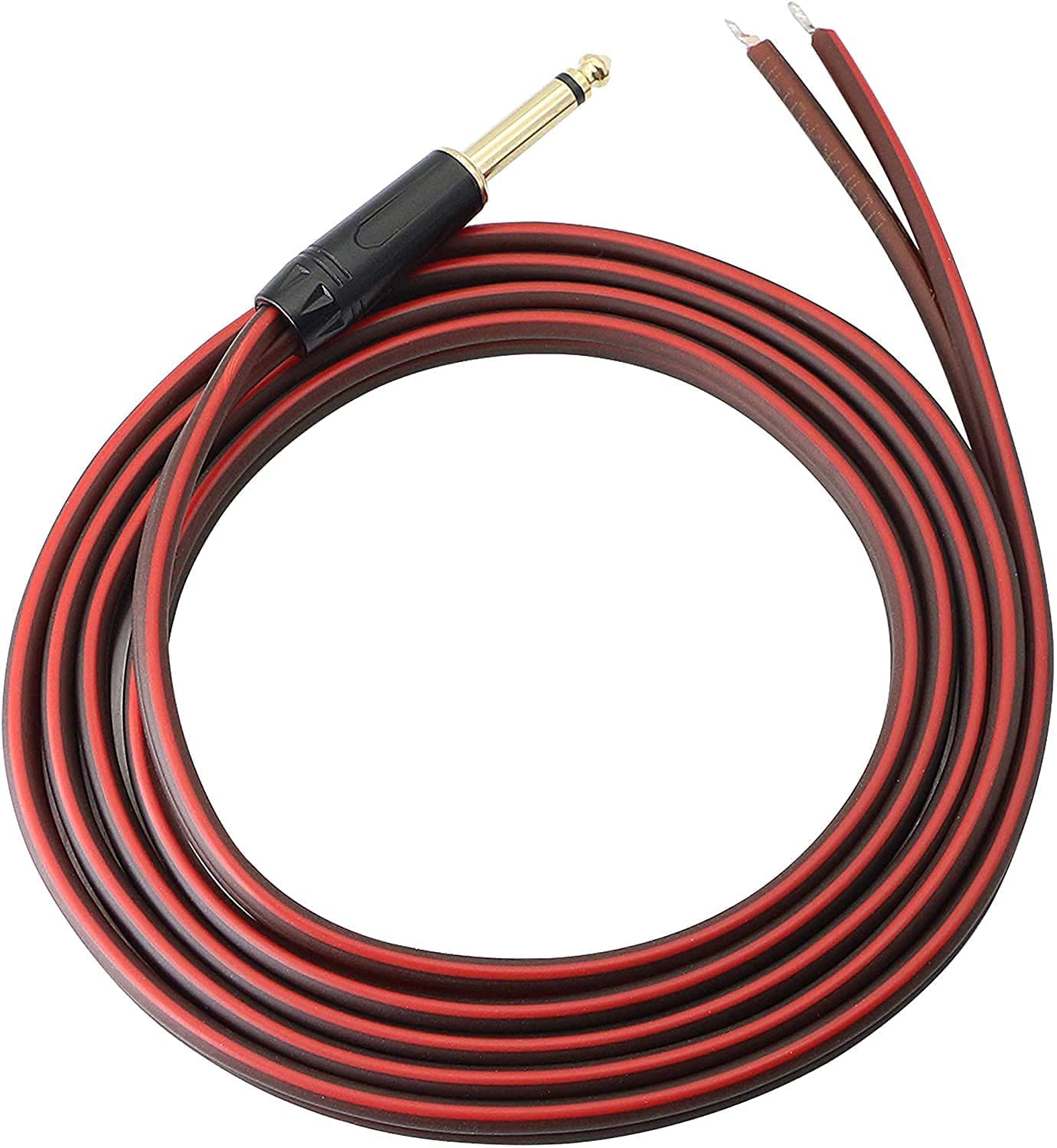 Câble de haut-parleur TS mono 6,35 mm vers fil nu Yuchenfeng 9,1m pour micro