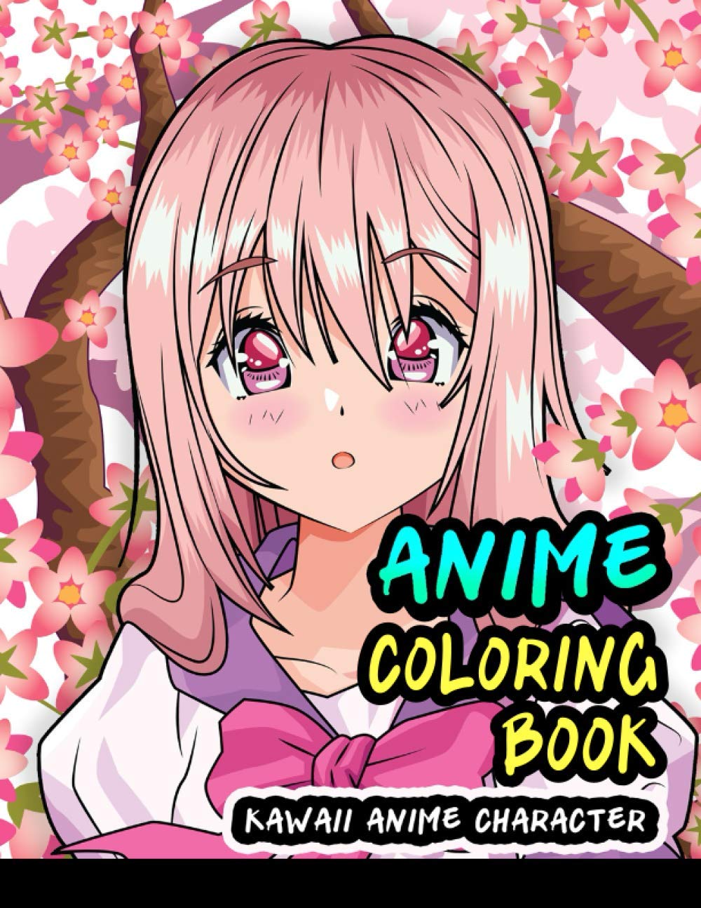 Anime Coloring Book: A Kawaii and Cute Japanese Character Coloring Book with Relaxing Japan Design