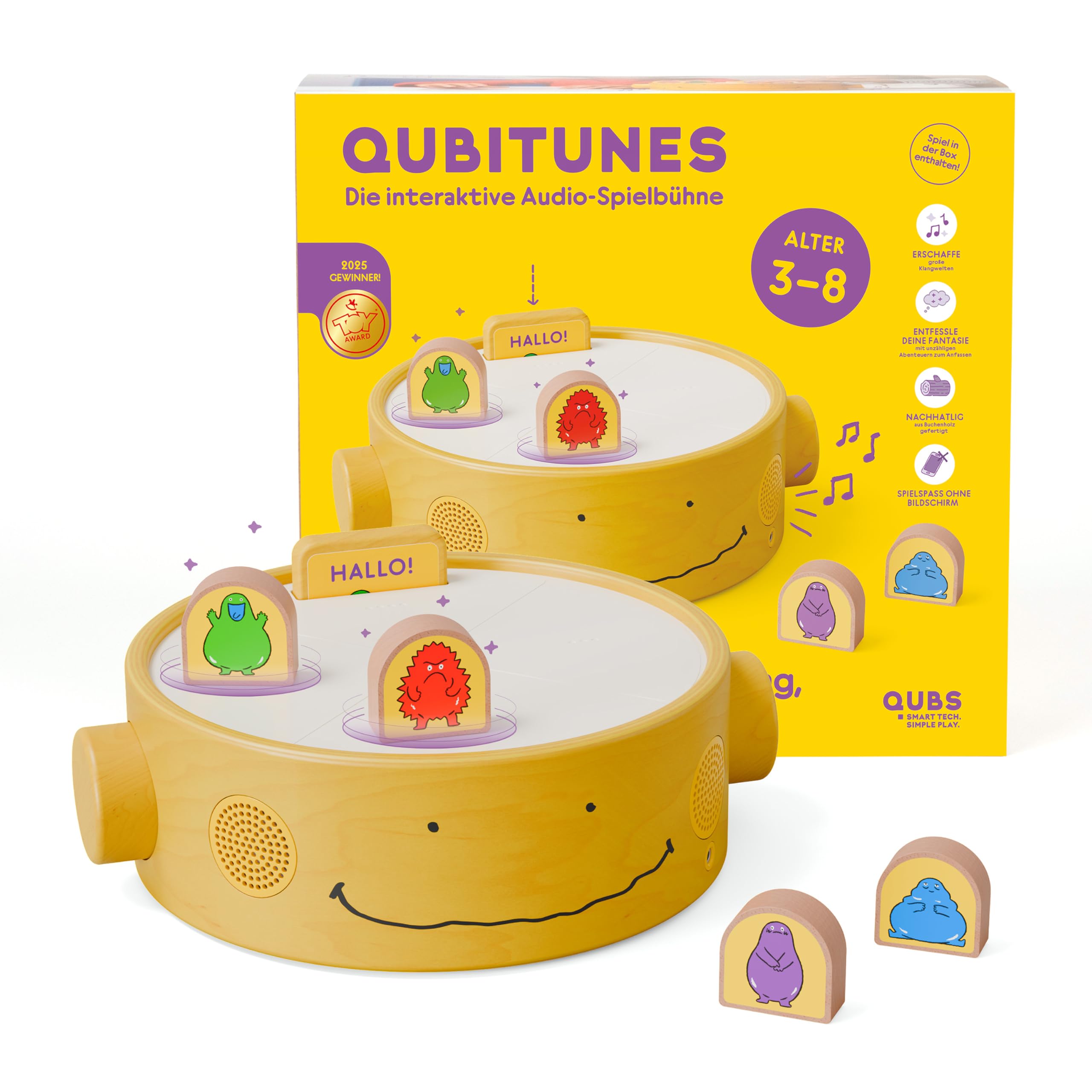 Starter-Set: Interaktiver Audio-Player und Spieleplattform für Kinder ab 3 Jahren | Musik, Geräusche und Geschichten erstellen | Bildschirmfreies Spielen für Jungen und Mädchen