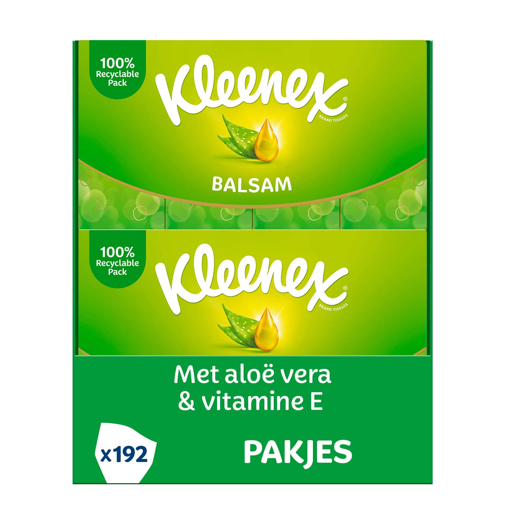 Kleenex Balsam estuches de pañuelos de papel Bálsamo AU Calendula 16 paquetes de 12 paquetes