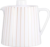 Vista 5 de Nishai Pottery - Tetera de cerámica de 4.1 x 4.5 in (4.1 x 4.5 in), color amarillo