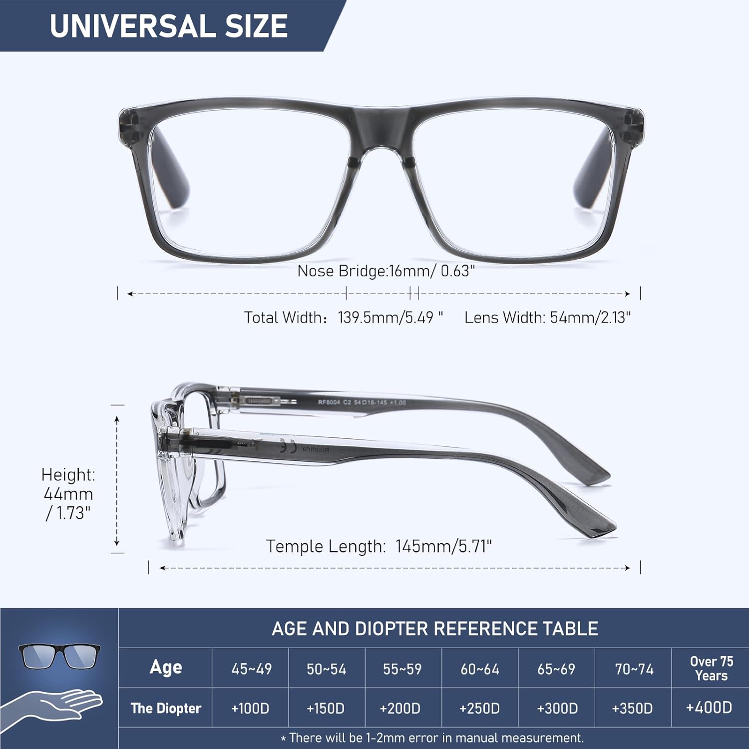 Progressive Multifocal Reading Glasses Men Women Multifocus Transition Readers TR90 Trifocal Blue Light Eyeglasses - Image 5