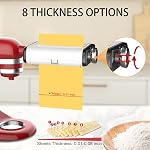 Pasta Maker Attachment for All Kitchenaid Mixers, Noodle Ravioli Maker Kitchen Aid Mixer Accessories 3 in 1 Including Dough Roller Spaghetti Cutter Fettuccine Cutter - Homemade Fresh Pasta Easily!
