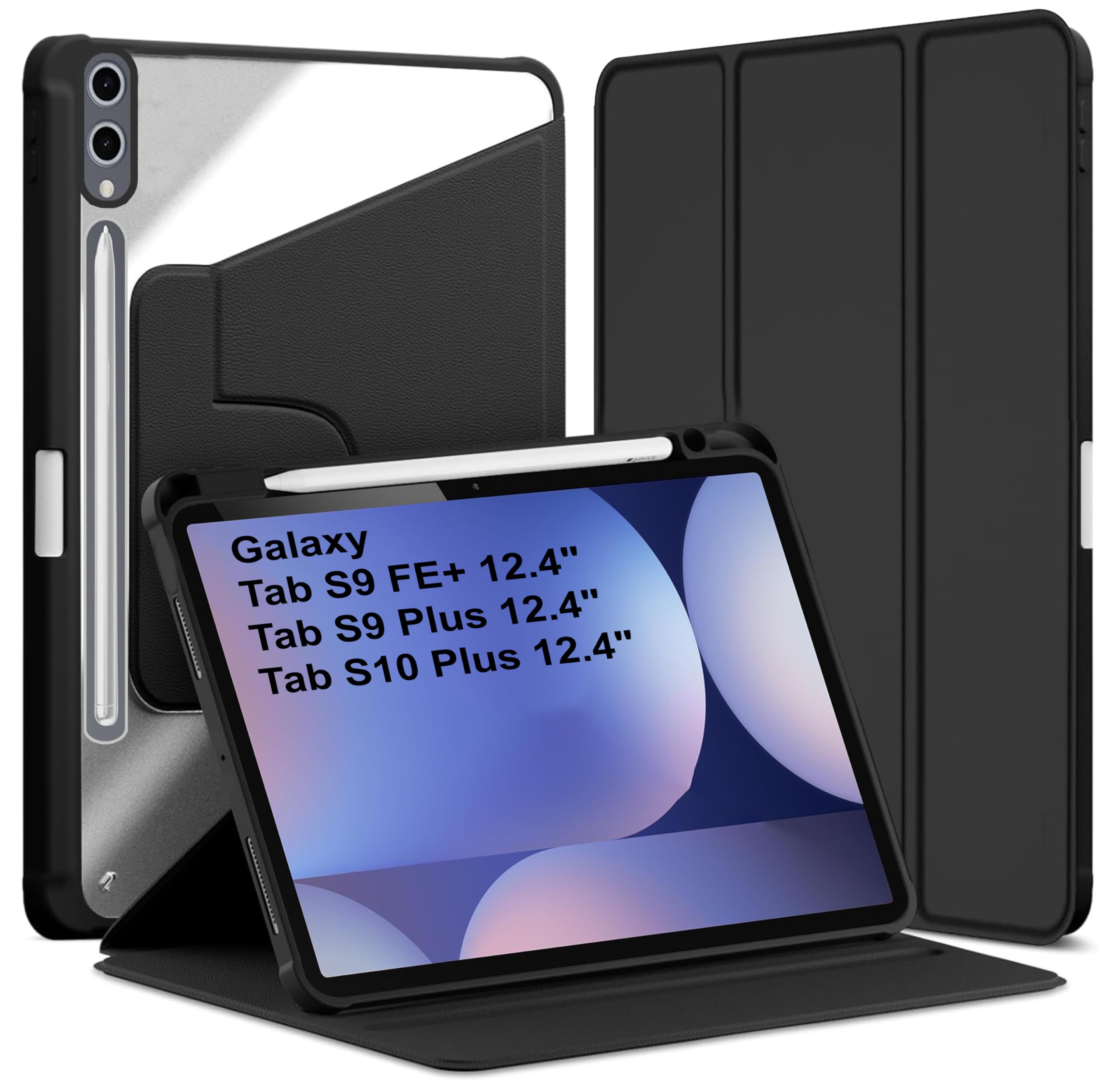 TGK Rotating Case for Samsung Galaxy Tab S9 FE+/S9 Plus/S10+ 12.4