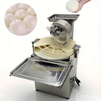 TECHTONGDA Electric Dough Divider Rounder Automatic Bun Machine Steamed Bun Maker 105-155g Adjustable Stainless steel Dough Ball Forming Machine 400lb/h Steamed Bread Divider Machine