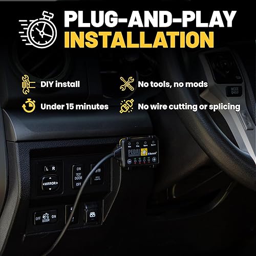 Vista 22 de PEDAL COMMANDER Controlador de respuesta del acelerador compatible con Toyota Tundra 2022-2025, Plug-and-Play, 4 modos, 36 niveles de sensibilidad