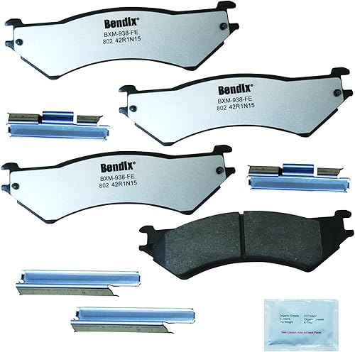 Miniatura 93 de Bendix Fleet Metlok MKD1770FM Pastillas de freno delanteras semimetálicas para Ford Expedition 2017-2010, F-150 2017-2010, Lobo 2020-2009, Lincoln
