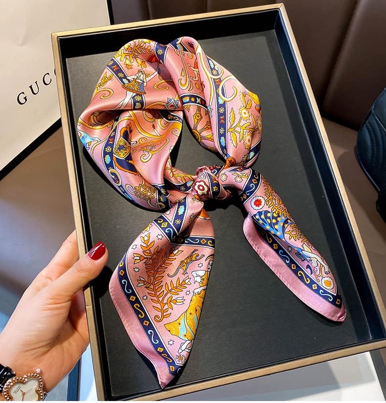 MEISEE 100% Pure Mulberry Silk Scarf 27"'x27(in) Square Scarf Head Scarf Neck scarf Headscarf for Women with Gift Packed - Image 5