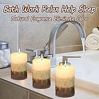 Vista 3 de Pillar Candles - Vela perfumada de Immeiscent para aromaterapia, con aroma a cupcake de vainilla, de 50 horas de combustión limpia, velas moteadas