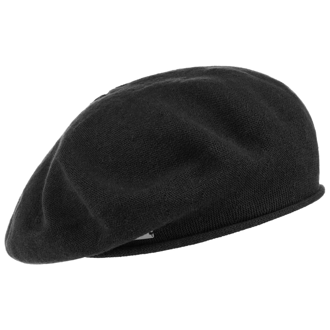 Seeberger Rolled Edge Beret Women´s Summer Beanie (One Size - Black)