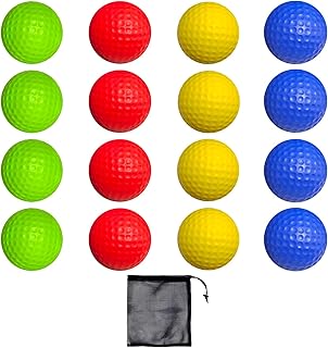QEOCP Foam Golf Practice Balls 16 or 54 Pack Soft Limited Flight Golf Balls, Perfect for Indoor and Backyard Swing Practice!…