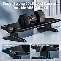 Vista 3 de Soporte elevador de monitor de computadora para escritorio, 4.4-5.7 pulgadas, altura ajustable libremente con soporte para teléfono celular