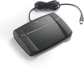 Altoedge Transcription Foot Pedal Bundle with Ear Bud Headset with Microphone