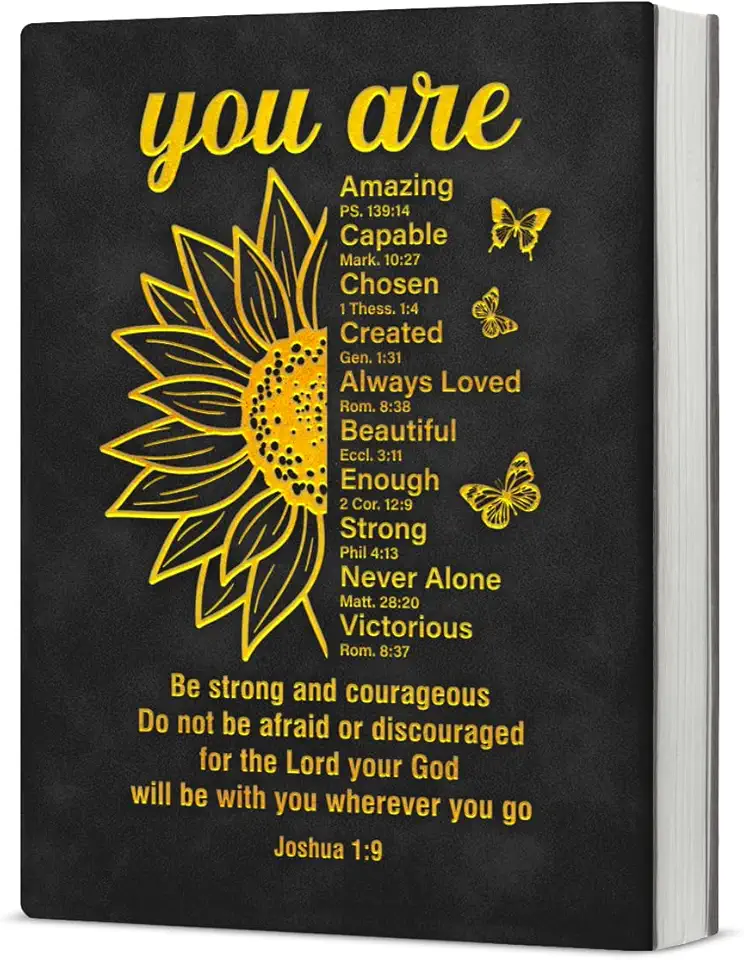 Diário de flores inspirador presentes de formatura para mulheres e homens, cadernos bíblicos religiosos, presentes motivacionais para estudantes de graduação, colegas de trabalho, amigos, homens