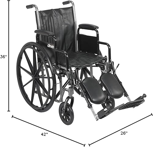 Miniatura 2 de Silla de ruedas Silver Sport de Drive Medical con varios brazos de apoyo y opciones de armado frontal color negro SSP218DDA-ELR brazos