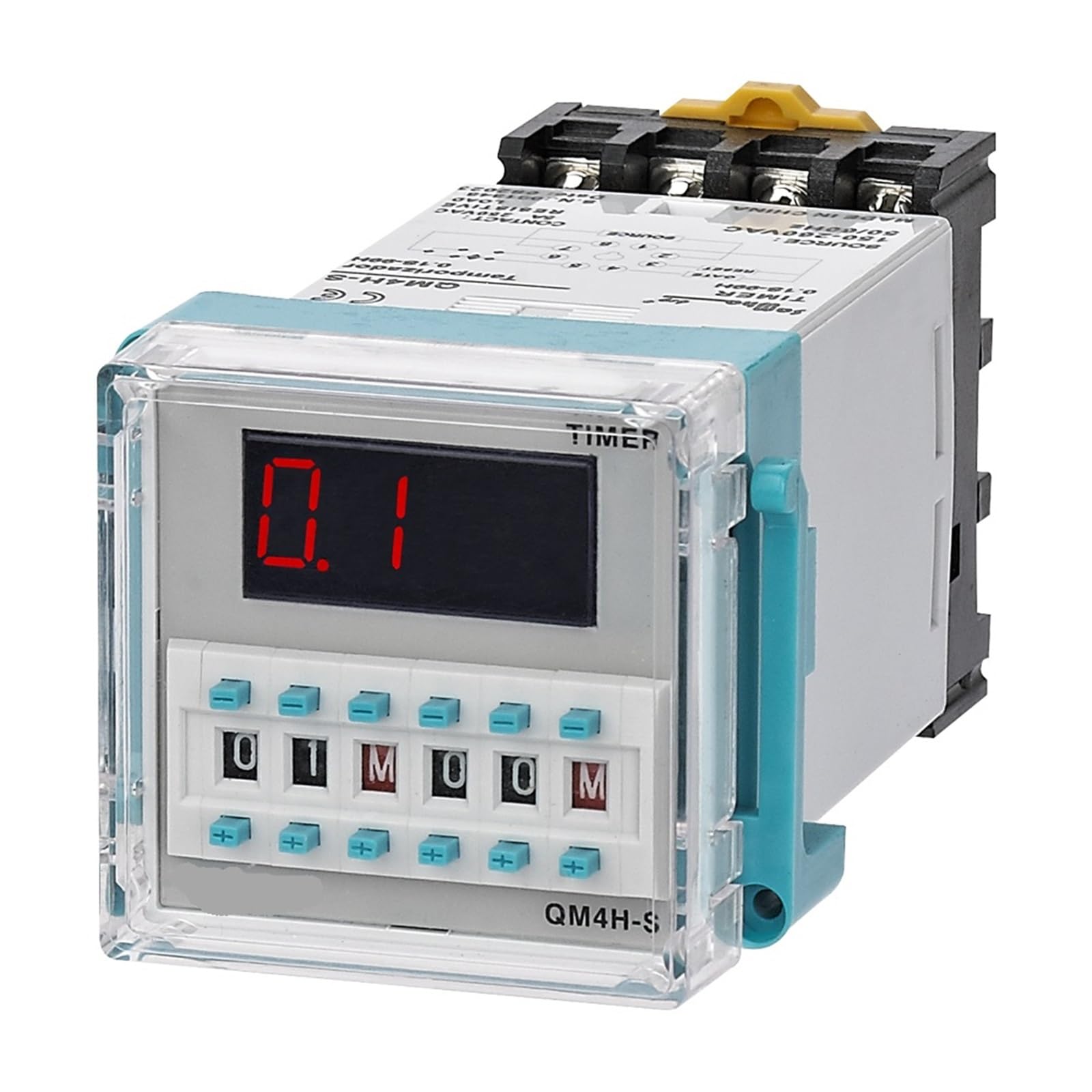 Relè temporizzato digitale QM4H DH48S con presa 1 pz.(QM4H-1Z,110VAC)