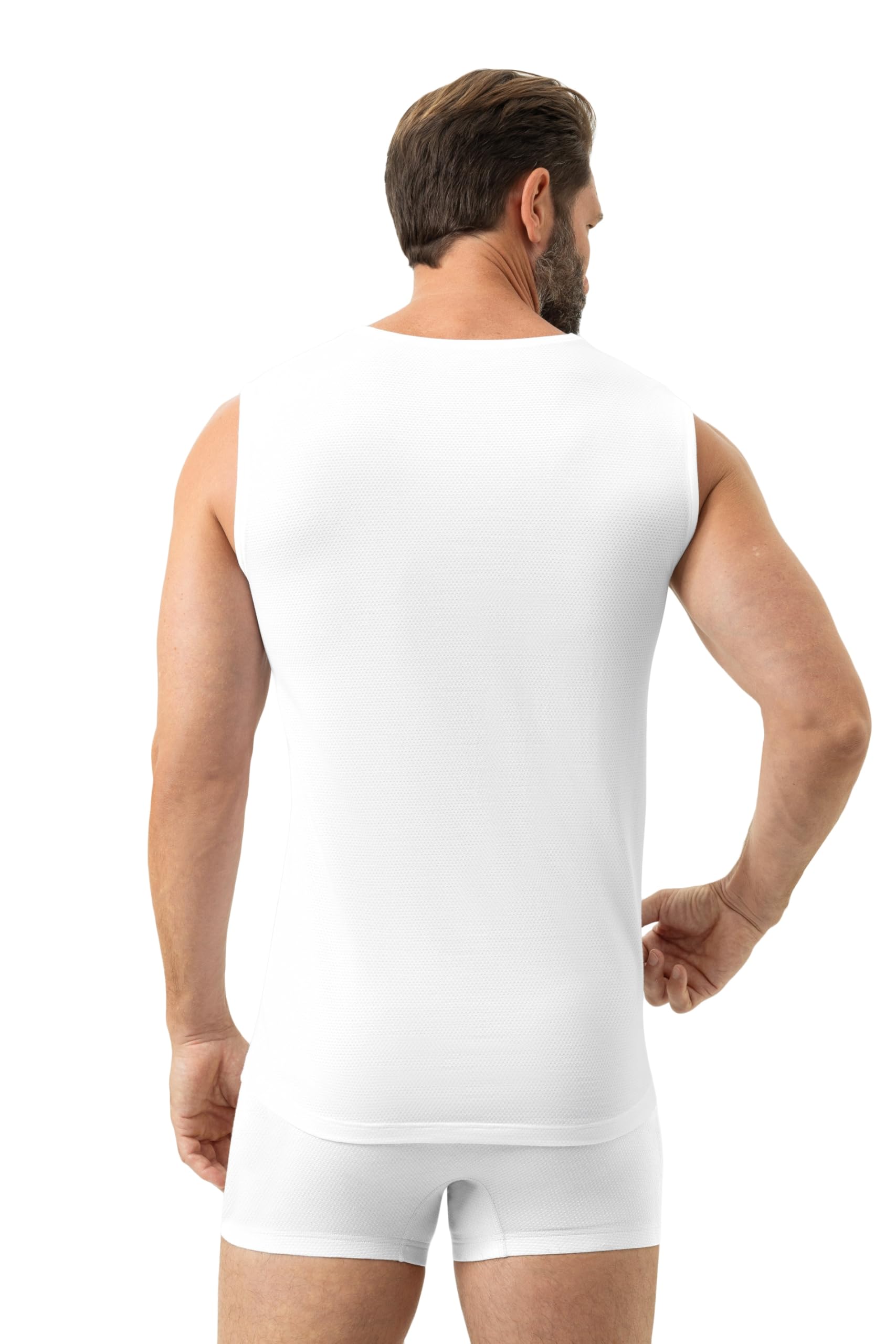 Mey Herren Muscle Shirt Innovation, Körpernahe Passform, V-Ausschnitt, Breite Träger, Klimaanlage, Serie Dry Cotton Breeze