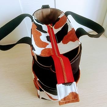 Amazon.co.jp: 三毛猫柄トートショルダーバッグチャック上蓋付き