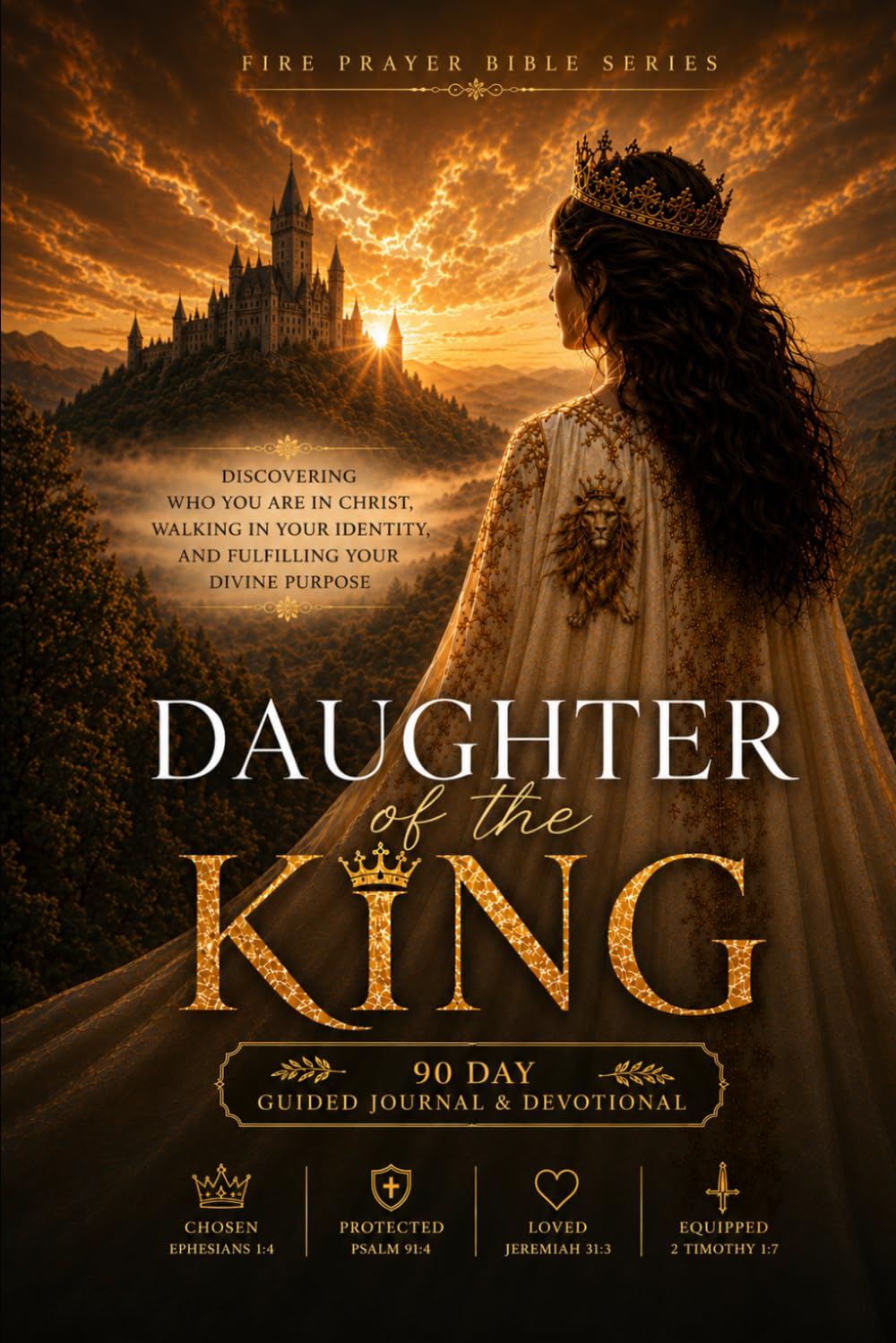 Daughter of the King: 90 Devotionals and Guided Journal Reflections for Teen Girls Growing in Faith, Confidence, and Closeness with God (The Fire Prayer Bible Series)