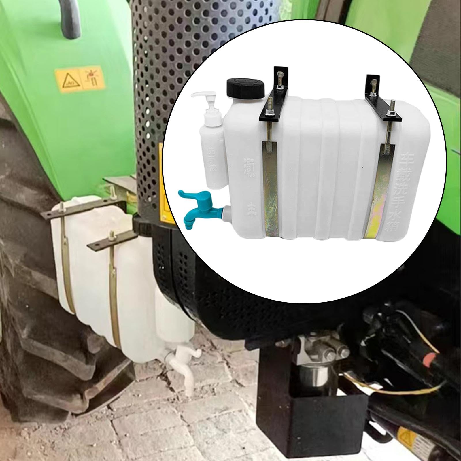Wasserkanister mit 2 Hähnen & Schraubverschluss, Wasserbehälter, 14-Liter-Wassertank zur Fahrzeugmontage, Hängender Wassertank ideal für Wanderungen, Camping, Picknicks, Wohnwagen, LKW