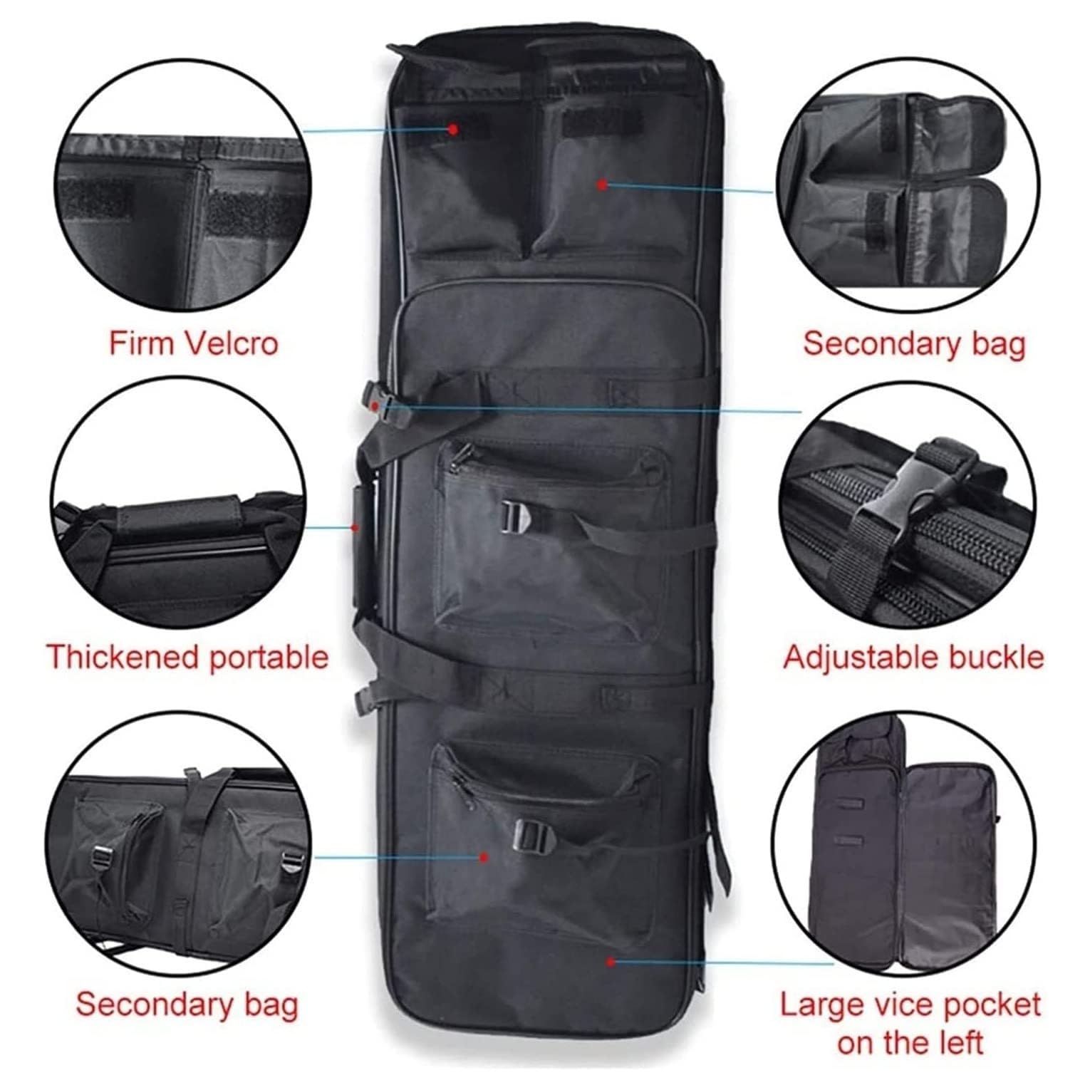 Fusil A Pompe Sac A Dos Fusil Housse Transport Airsoft Housse De Transport pour Fusils À Air Fusils De Chasse,Chasse Rembourée Sac Oxford Stockage Et Transport Etuis Souple pour Carabine