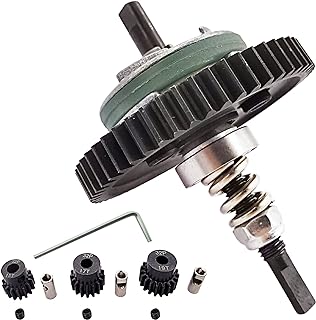 HOPLEX 6878 Complete Slipper Clutch Assembly with 32 Pitch 15T/17T/19T Pinions Gear Set Compatible with Traxxas Slash 4X4/ Stampede 4X4 / Rustler 4X4