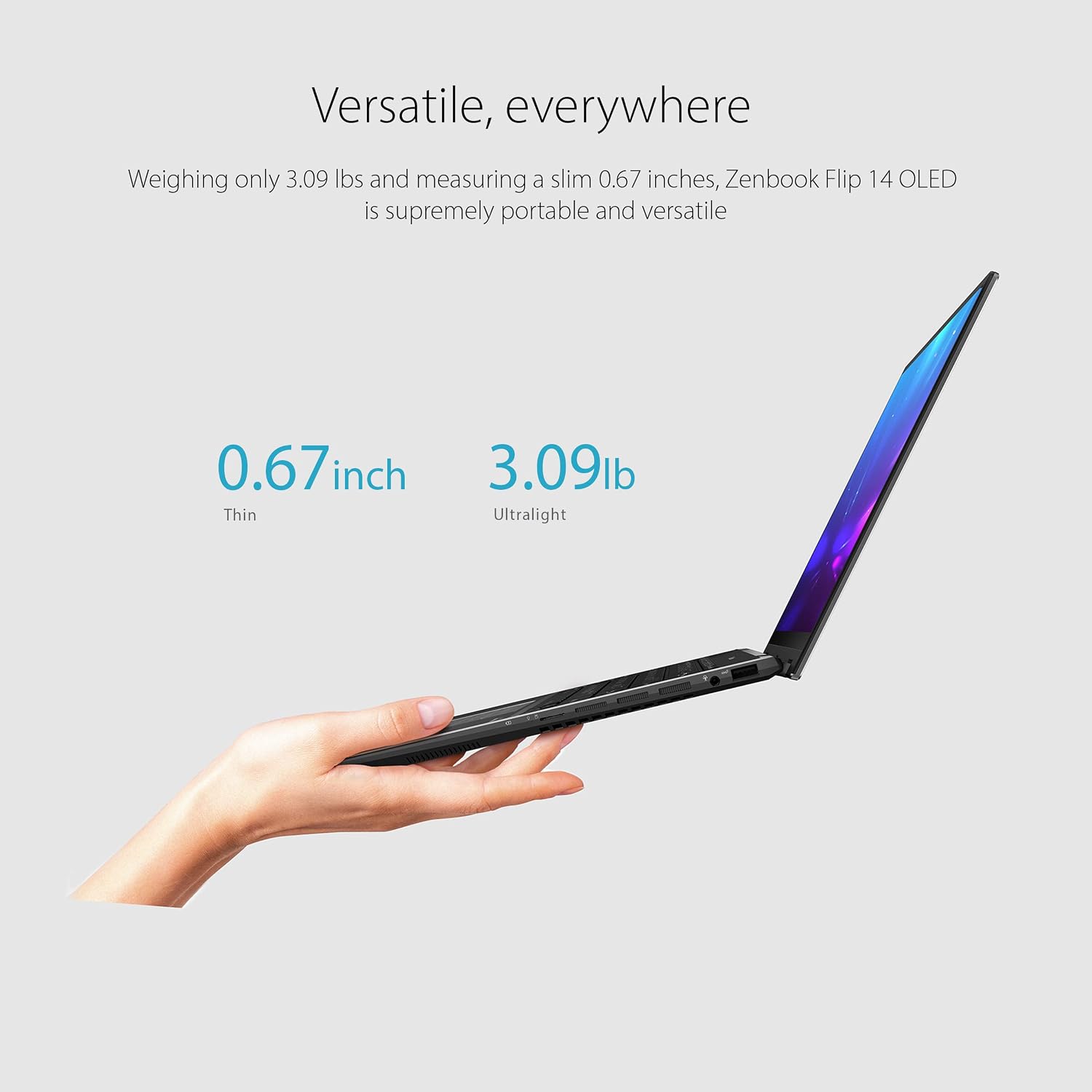 ASUS Zenbook 14 Flip OLED Ultra Slim Laptop, 14” WQXGA+ 16:10 OLED Touch  Display, AMD Ryzen 7 5800H CPU, 16GB RAM, 512GB SSD, NumberPad, Windows 11  Home, Jade Black, UN5401QA-DH71T : Electronics