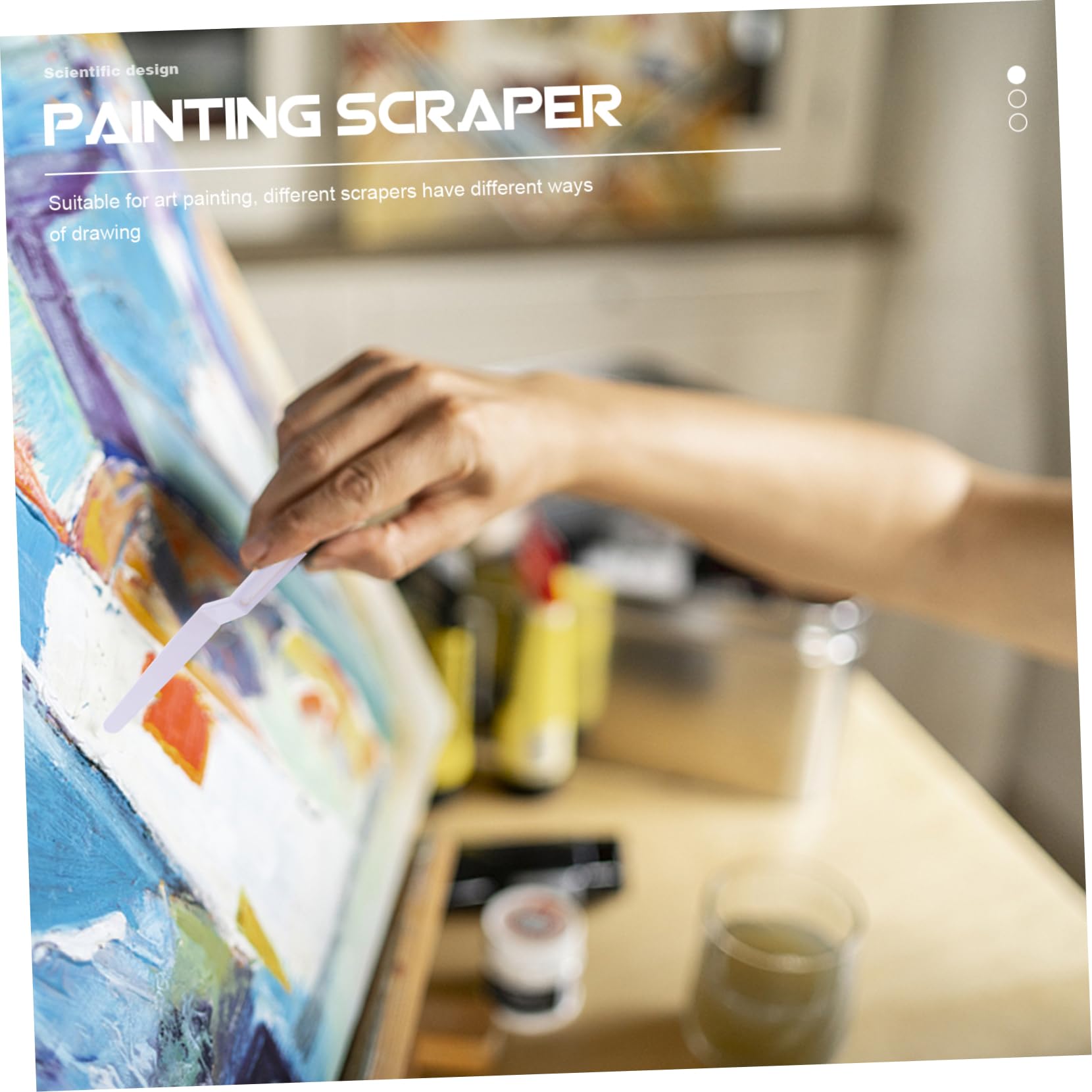 jojofuny 5 Set Spatole Pittura Miscelazione Vernice Raschietti Per Olio Lungo Ergonomico Per E Decorazioni 30 Pezzi*5