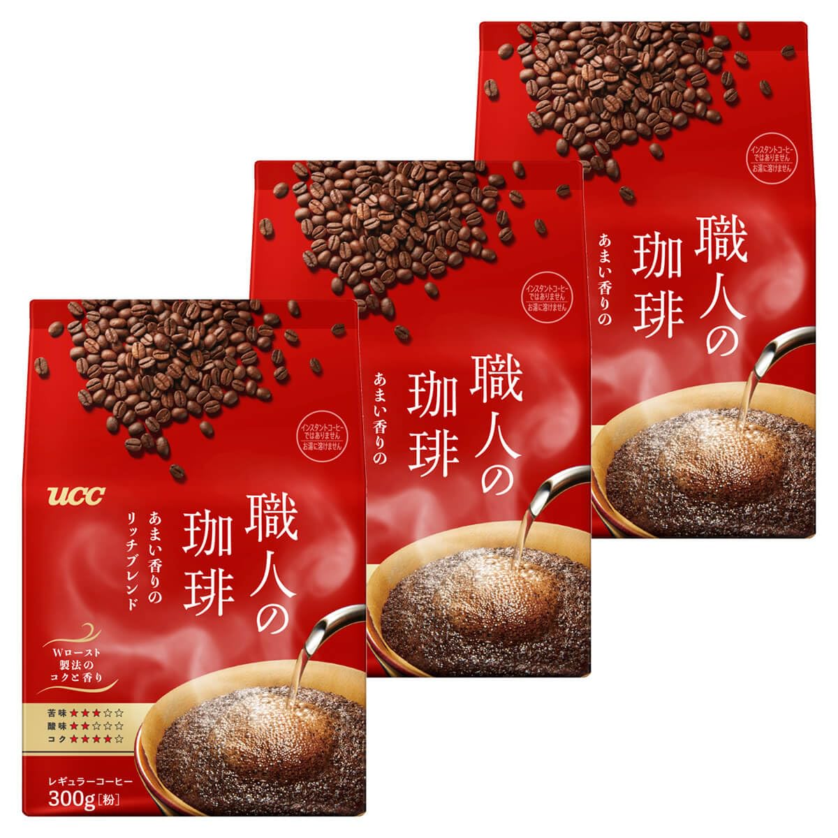 Amazon.co.jp: UCC 職人の珈琲 あまい香りのリッチブレンド 900g(300g