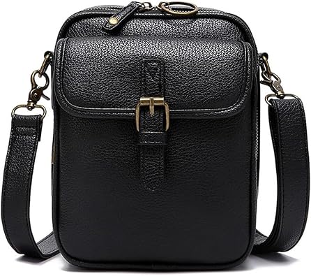 Leather Crossbody Bags For Women,Anti Theft Crossbody Bags,Double Layer Large Capacity Messenger Bags