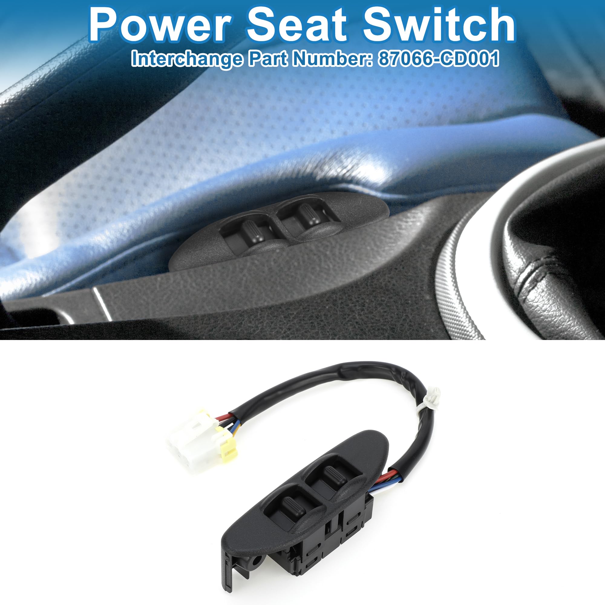 A ABSOPRO Interruptor De Asiento Eléctrico No. 87066-Cd001 Ajuste De Reclinación Interruptor Reclinable Para Nissan 350Z 3.5L V6 En Base Convertible 2004-2006