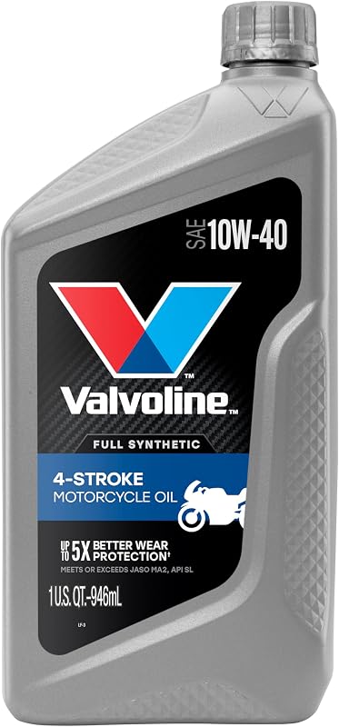 Valvoline 4 tiempos Motocicleta Completamente Sintético 10W-40 Aceite de Motor 1 Cuarto