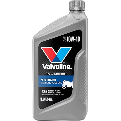 Valvoline 4-Stroke Motorcycle Full Synthetic 10W-40 Motor Oil 1 Quart