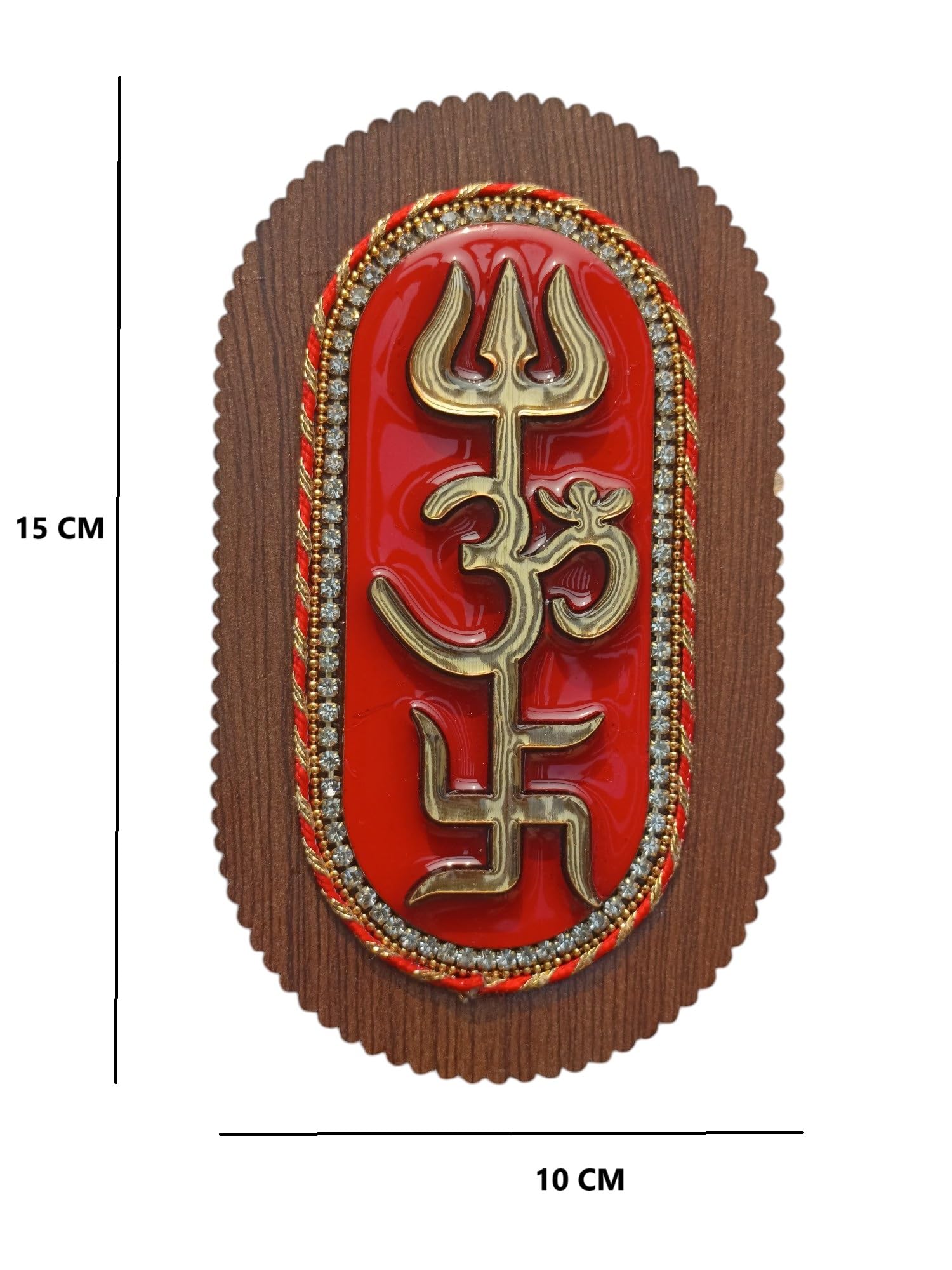 Swaraj Trishul Om Swastik Red Sticker – Auspicious Door Sticker for Home and Office Decor 1