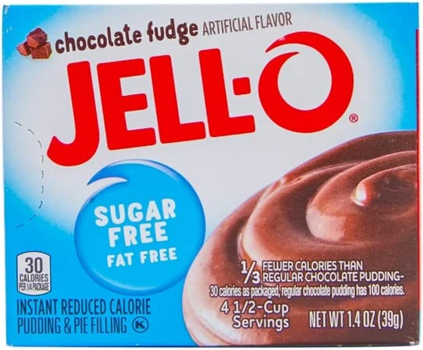 Jell-O Instant Pudding & Pie Filling Reduced Calorie With Chocolate Fudge Flavor, 39 g