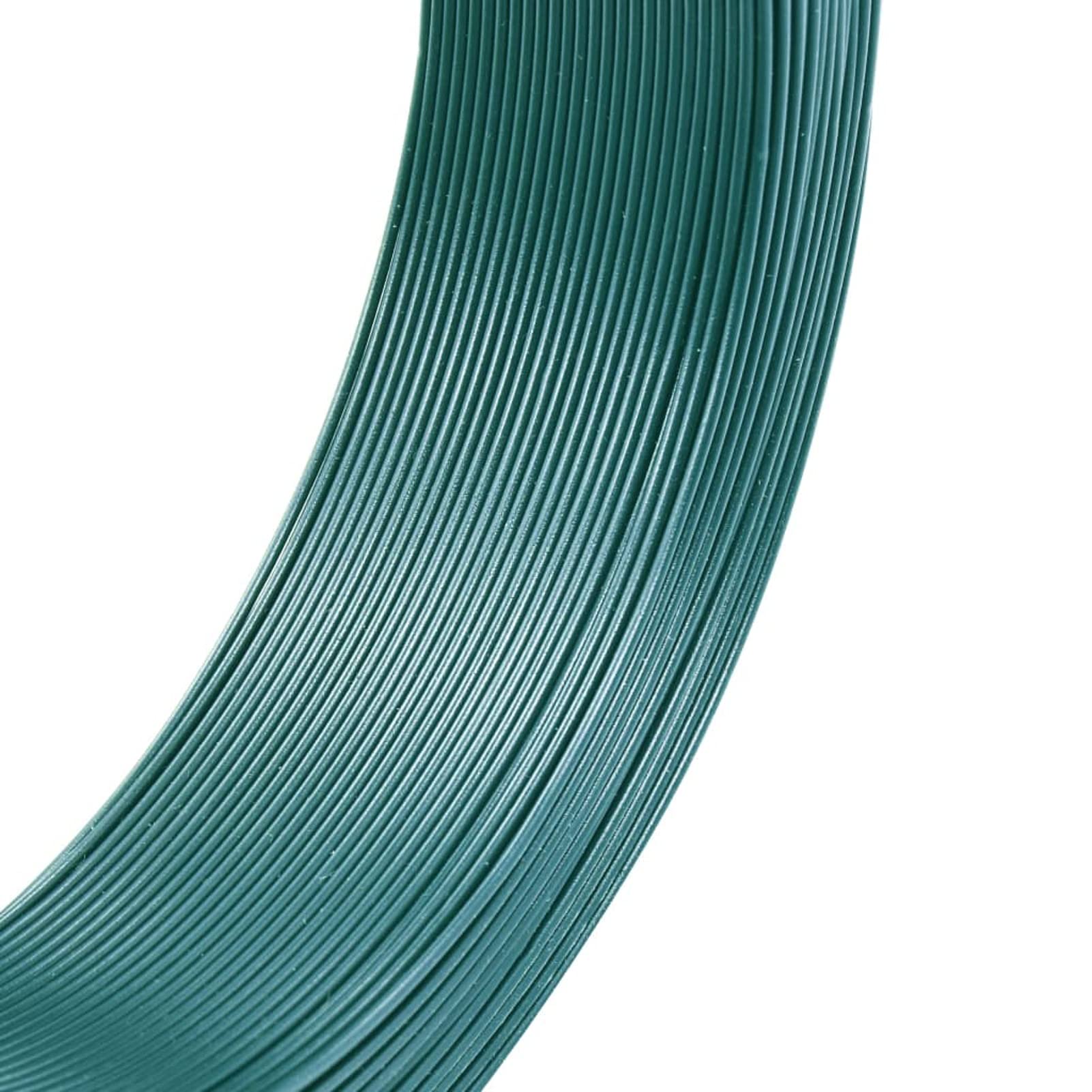 LAPOOH Filo per Recinzioni 250m 0,9/1,4 mm in Acciaio Verde Nerastro,per Legatura Giardino,Filo Tensione Recinzione,Fai da te-144474