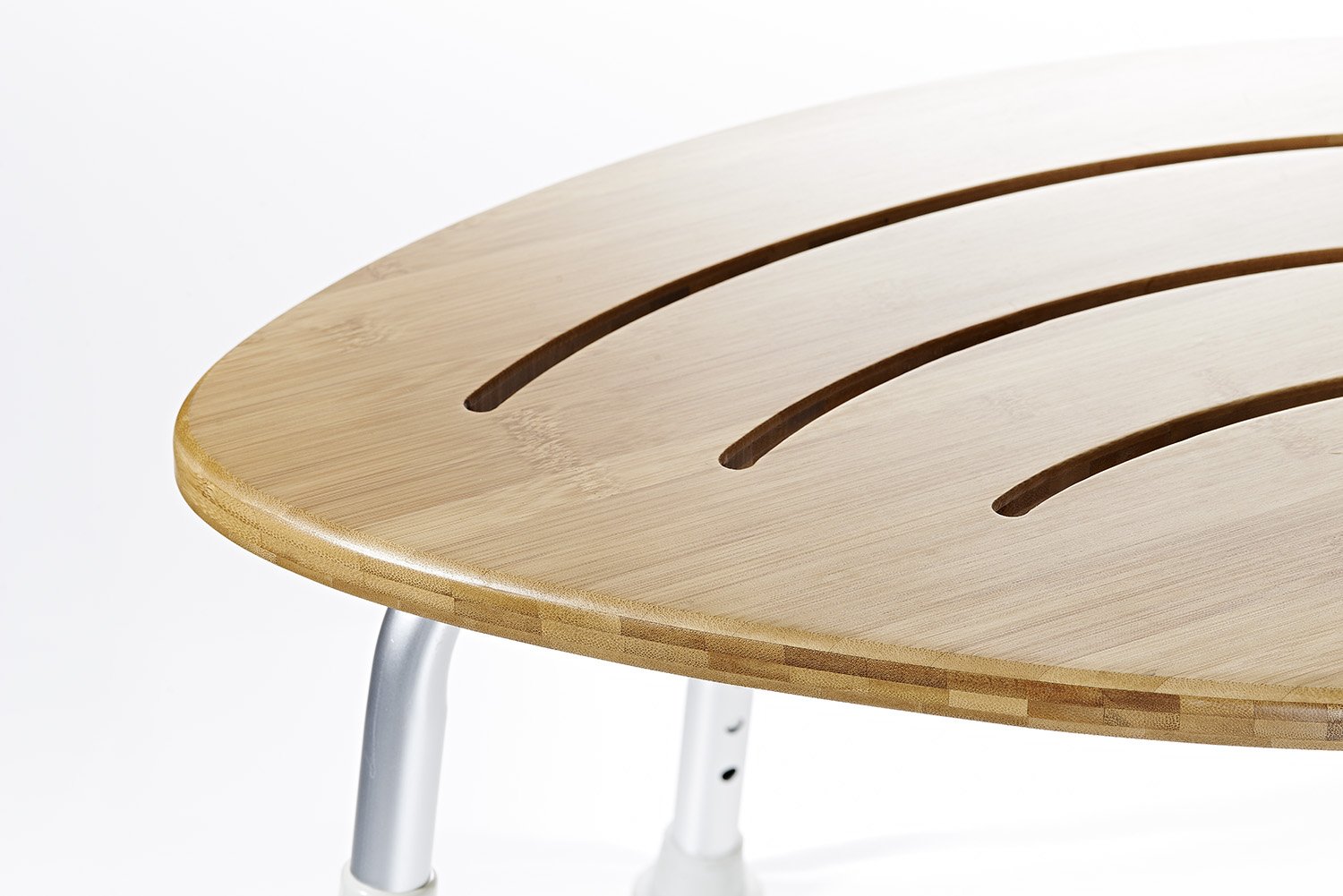 RIDDER Assistent A00502081 taboret łazienkowy, taboret prysznicowy, bambus, ok. 57 x 41 x 35 – 47 cm