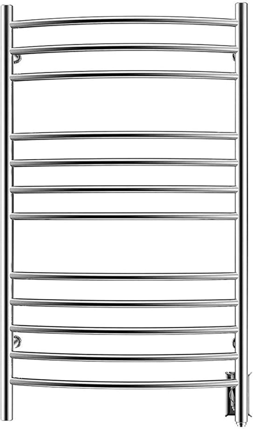 Heated Towel Rail Rails Electric Towel Warmer, Towel Warmer, Wall Mounted Towel Warmer, Stainless Steel Electric Towel Rack, Let You Not Feel The Wet and Cold of Towel, 12Bar