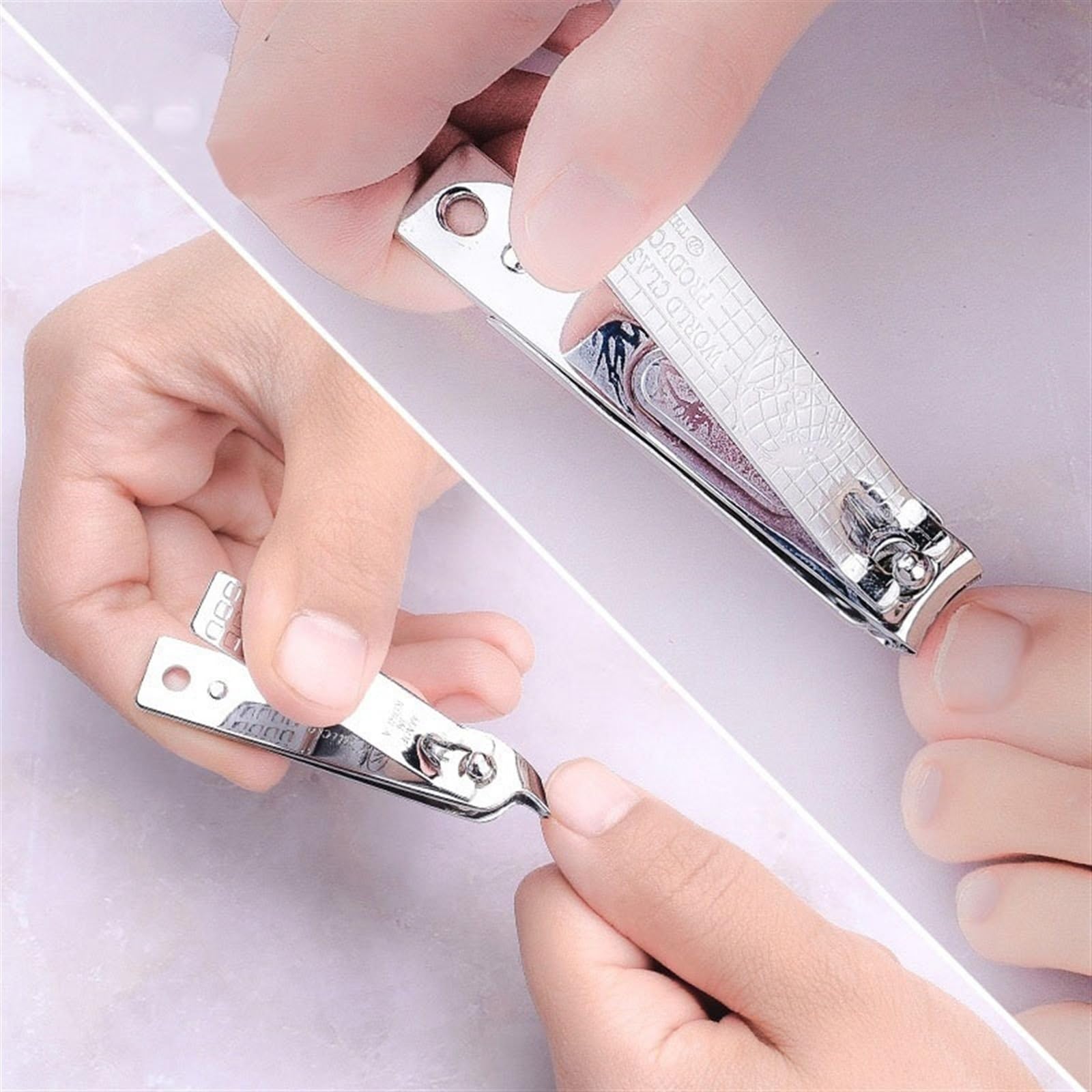 Zestaw obcinaczy do paznokci, zestaw do manicure, 10/12 sztuk, ze stali nierdzewnej, przenośny zestaw do manicure, zestaw do pielęgnacji paznokci, narzędzie do manicure, z etui ze skóry PU, zestaw