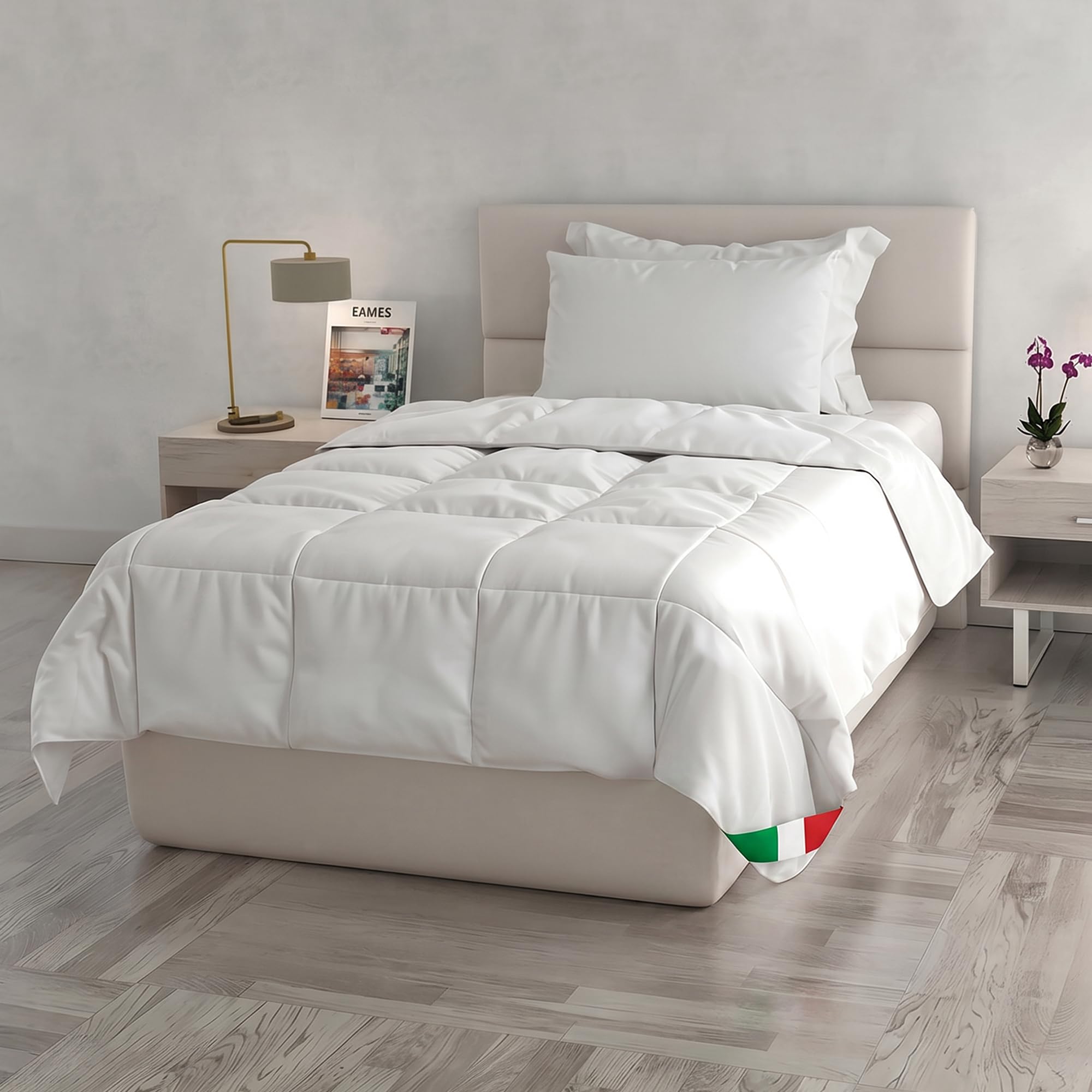 Piumino Estivo Prestige, Made in Italy, Trapuntino Leggero Matrimoniale Traspirante, - Trapunta in Microfibra "Mano Pesca" Imbottita - 2 Posti Primaverile, (Matrimoniale, 250x200cm)