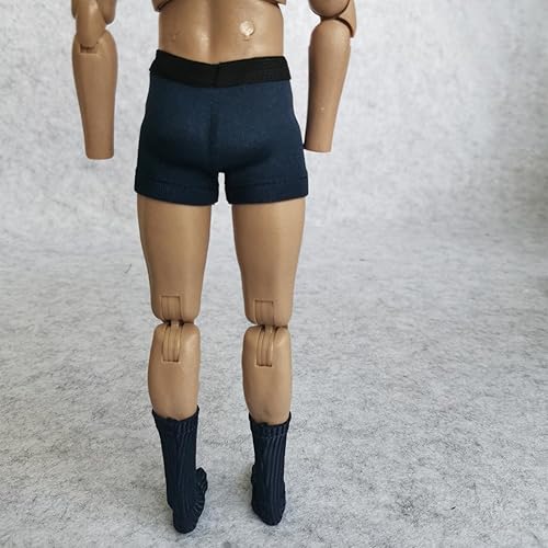 Miniatura 10 de SSbeauty M Ropa interior de hombre a escala 16 + calcetín para figura de acción masculina de 12 pulgadas, juguete de ropa de muñeca (negro)