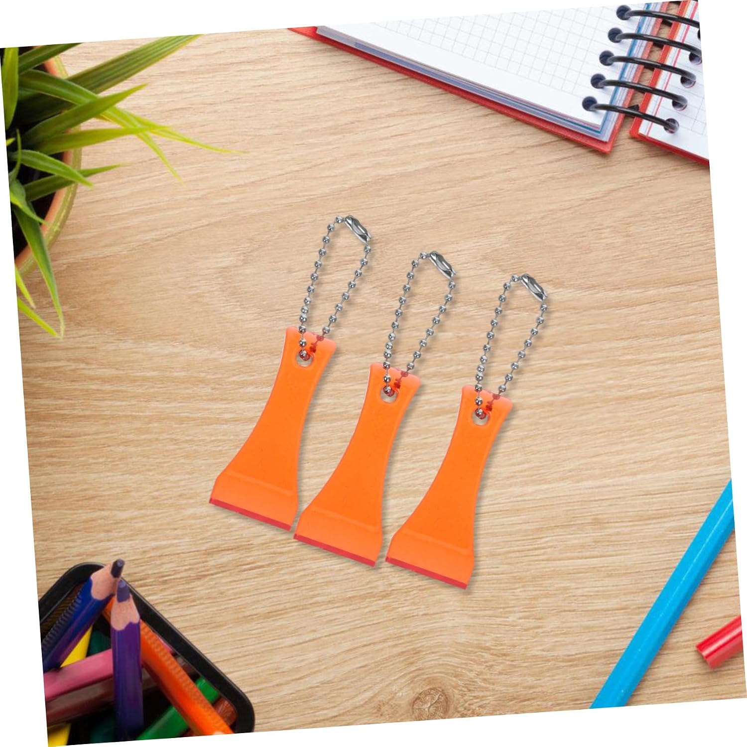 20pcs Scratch Off Tool for Tickets Portable Plastic Keyring Scraper Sturdy Design for Easy Ticket Processing Convenient Game Scratch Off Keychain Tool