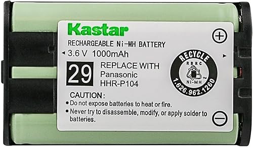 Miniatura 2 de Kastar Paquete de 1 batería de repuesto HHR-P104 para Panasonic KX-TG5571M KX-TG5576M KX-TG5583M KX-TG5621S KX-TG5622M KX-TG5623B KX-TG5631S