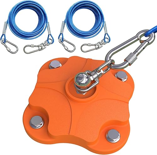 Miniatura 7 de Estaca de Anclaje al Suelo de Servicio Pesado para Atar Perros con Doble Giro Antienredos de 360° - Estaca Corrediza para Perros Grandes para Patio