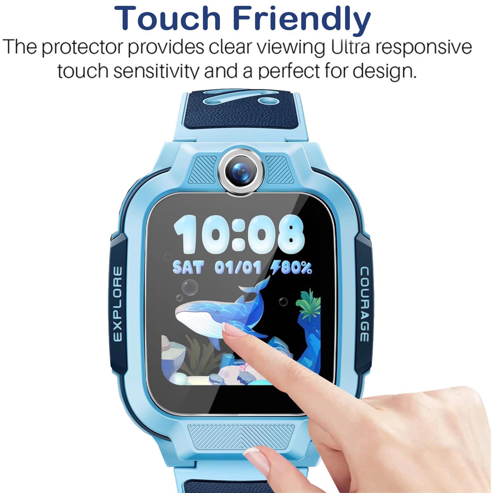 Folia ochronna do zegarka imoo Watch Phone Z3, folia ochronna na wyświetlacz, przezroczysta HD [odporna na zarysowania], szkło ochronne, wysoka twardość, pełne pokrycie, folia pancerna do